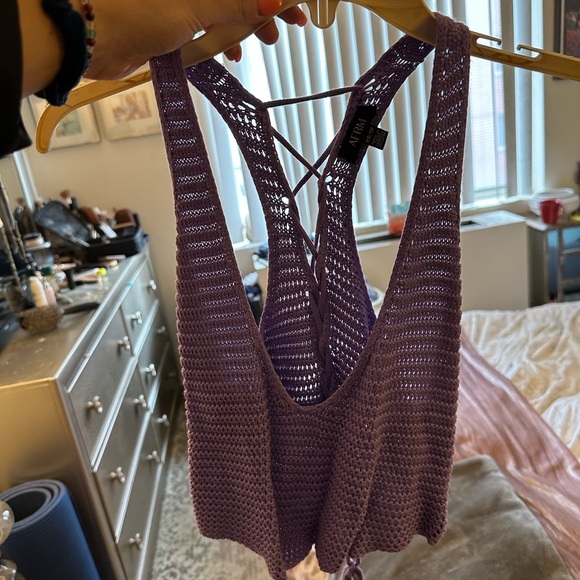 Purple AFRM crocheted crop top - Picture 1 of 3